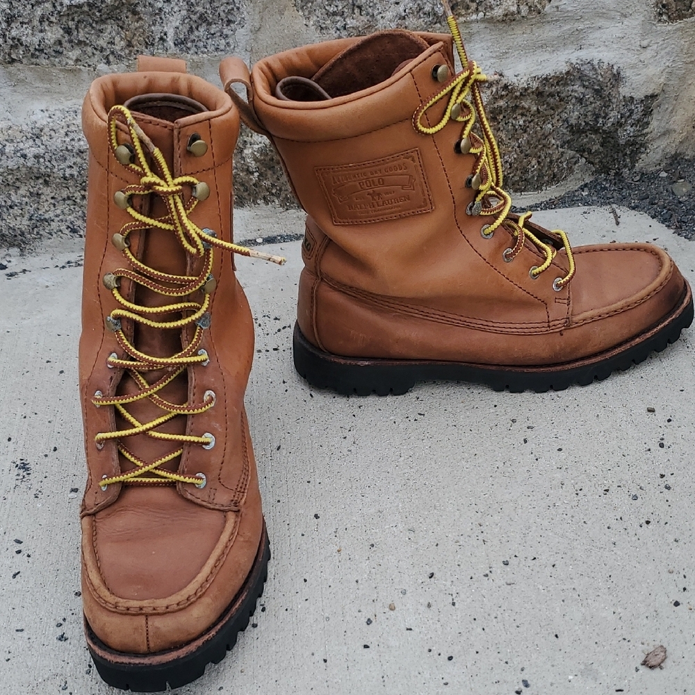 Polo Ralph Lauren Men's Tan Leather Boots